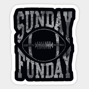 Sunday Funday Football Retro Fade Sticker